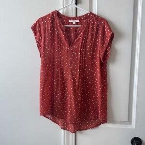 Women's Polka Dot Blouse - Red